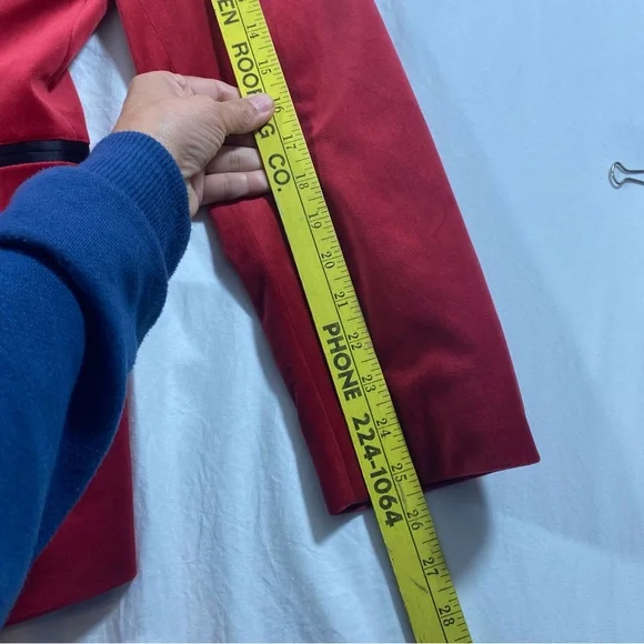 JF J.Ferrar Red and Black Tuxedo Jacket Christmas New year party - Picture 6 of 11